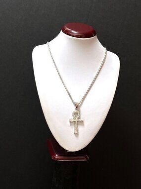 14 K Gold Plated Stainless Steel Cross Necklace Chain 24 inches